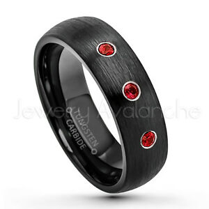 【送料無料】ジュエリー・アクセサリー グラナダストーンリングドームタングステンリング021ctw grenade 3stone bague, janvier naissance 6mm dome tungsten bague 233 37,687円