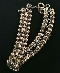 【送料無料】ジュエリー・アクセサリー ブレスレットオールドウォッチチェーンフェルメイユアールヌーボーbracelet ou chaine de montre ancienne 19e vermeil art nouveau