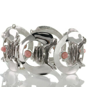 【送料無料】ジュエリー・アクセサリー モダニズムブレスレットデリロスタジオシルバーロードクロサイトlourd moderniste bracelet de relo studio en argent 925 avec rhodochrosite