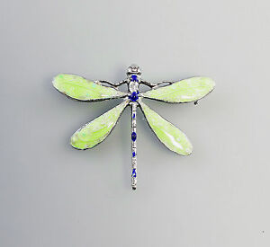 【送料無料】ジュエリー・アクセサリー シルバーエナメルブローシュリベルルアールヌーボー9901293 925er argent emaille broche libellule art nouveau 3,5x4,5cm