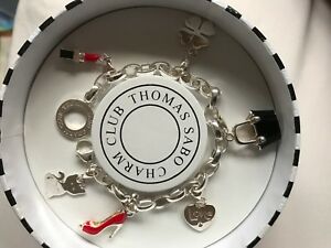 【送料無料】ジュエリー・アクセサリー トーマスサボシルバーブレスレットチャームbracelet en argent thomas sabo 20 cm avec 6 charms neuf