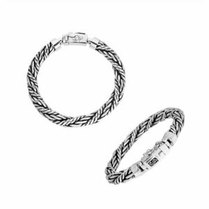 【送料無料】ジュエリー・アクセサリー シルバースターリングブレスレットユニシルバーargent sterling bracelet avec uni argent ab1101s216cm