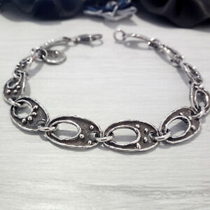 【送料無料】ジュエリー・アクセサリー アルジェントブルニトファットアマノブラッチャーレダドナbracciale da donna in argento brunito 925 fatto a mano b12