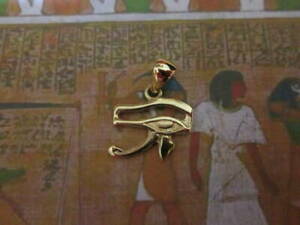 【送料無料】ジュエリー・アクセサリー ゴールドホルスエジプティエンペンダントoeil dhorus egyptien pendentif en or 18 kt travail artisanal