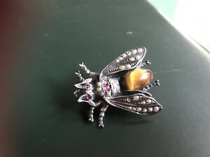 【送料無料】ジュエリー・アクセサリー ジュエリーシルバービーブローチbijoux ancien broche abeille en argent