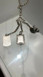 【送料無料】ジュエリー・アクセサリー コラーナシャトレーヌヴィットリアーナコンシオンドリペンデンティセコロcollana chatelaine vittoriana con ciondoli pendenti xix secolo