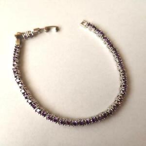 【送料無料】ジュエリー・アクセサリー ブラチャレテニスウオーナドナカラーアルジェントコンアメティスタbracciale tennis uomo donna colore argento con ametista 17,5 20 cm 87 n 14,386円