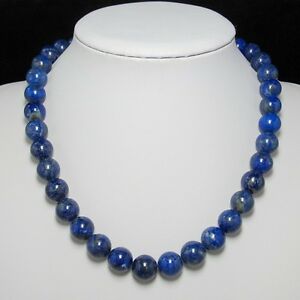 【送料無料】ジュエリー・アクセサリー ラピスラズリシルバーbeau collier 48cm en naturelle lapis lazuli 12mm et argent 925