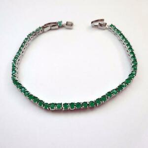 【送料無料】ジュエリー・アクセサリー ブラチャレテニスウオーナドナカラーアルジェントコンスメラルディbracciale tennis uomo donna colore argento con smeraldi 18 20 cm 86 n