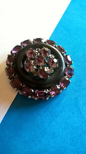 【送料無料】ジュエリー・アクセサリー ヴィンテージブローシュチェコスロバキアヴィオレットvintage broche czechoslovakia violette