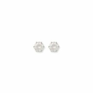 【送料無料】ジュエリー・アクセサリー ゴールドホワイトゴールドクロージルコンキュービクイヤリング9ct or blanc or 8mm griffe parure zircon cubique boucles doreilles