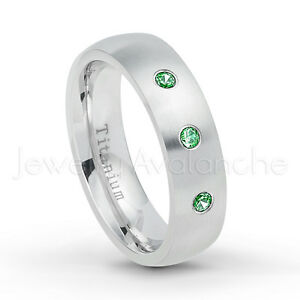 【送料無料】ジュエリー・アクセサリー リングエメラルドチタンドームmai naissance bague 015ctw emeraude finition 3stone dome titane 6mm tm561 64,980円