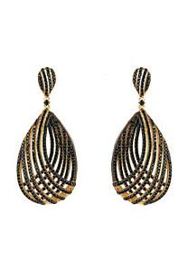 【送料無料】ジュエリー・アクセサリー ブラックスパイラルジルコネジェムファンタジーnoir vortex spirale zircone gemme fantaisie cadeau larme pendantes oreilles