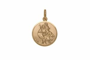 【送料無料】ジュエリー・アクセサリー ゴールドセントクリストフブレロックストペンダント9ct or 18mm pendentif st christophe breloque