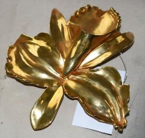 【送料無料】ジュエリー・アクセサリー レンタグレートオーキッドゴールドブローチアカデミーneuf oscar de la renta geante 65 grand orchidee broche or