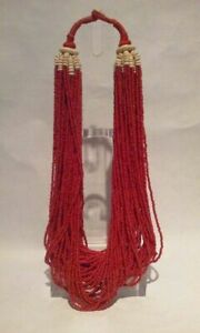 【送料無料】ジュエリー・アクセサリー ヴィンテージコーラルグラスキャメルパールネックレスvintage corail verre et chameau os perle collier