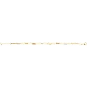 【送料無料】ジュエリー・アクセサリー ブリリシャクスブレスレットパターンゴールドbracelet brillaxis 2 rangs motif rectangle 3 ors