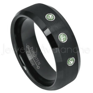【送料無料】ジュエリー・アクセサリー セミドームタングステンリングアレクサンドルリングsemidome tungsten bague, 021ctw alexandrite 3stone bague, juin naissance 697