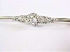 【送料無料】ジュエリー・アクセサリー アールデコホワイトゴールドブローチブリリアントart deco broche or blanc 585 avec brillant, 3,0 g