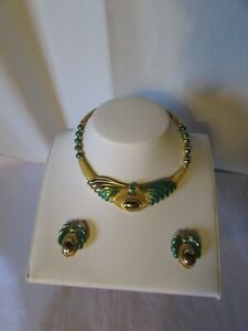 【送料無料】ジュエリー・アクセサリー ヴィンテージバレンシアガネックレスイヤリングparure vintage balenciaga collier et boucles doreilles