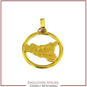 【貨物輸送無料】宝飾品・付属品 オロジャッロオロシチリアシオンドロciondolo インチ oro sicilia インチ oro giallo 18kt