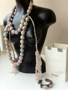 【送料無料】ジュエリー・アクセサリー コリアーソティルブレスレットケンゾーパリヴィンテージauthentique collier sautoir bracelet signes kenzo paris vintage comme neuve