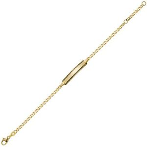 【貨物輸送無料】宝飾品・付属品 ゴールドイエローイデントバーンチェンブレスレットbracelet en 585 or jaune 16糎 identbaendchen pour enfants