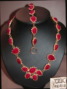 【貨物輸送無料】宝飾品・付属品 シックコリアーブレスレットヴィンテージサインパリtres chic collier  bracelet vintage  signe ikuo ichimori paris