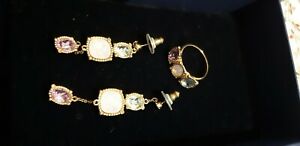 【送料無料】ジュエリー・アクセサリー セットオレッキーニエアネロスワロフスキーset orecchini e anello swarovsky