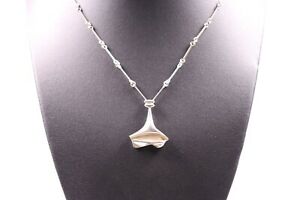 【貨物輸送無料】宝飾品・付属品 ラッポニアヒドラチェーンネックレスインシルバーロングlapponia hydra collier chaine en 925er argent  42 糎 long  tres bien