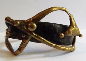【貨物輸送無料】宝飾品・付属物 グレートヴィンテージブロンズカフブレスレットgreat vintage brutaliste bronze manchette bracelet