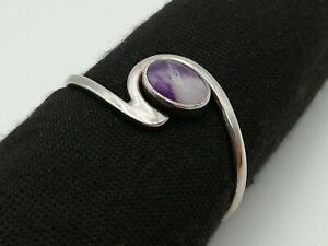 【貨物輸送無料】宝飾品・付属品 シックブレスレットビジュダルティテアメティステアージェントアランルロールchic bracelet bijou dartiste signe alain lerolle en amethyste et argent