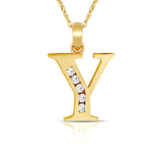 【貨物輸送無料】宝飾品・付属物 ネックレスペンダントイエローlettre  y  initiale collier pendentif 14k or jaune