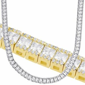 【貨物輸送無料】宝飾品・付属品 スターリングシルバースクエアラウンドテニスチェーンsterling 925 argent square round cz tennis chaine 5粍