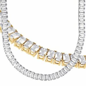 【送料無料】ジュエリー・アクセサリー スターリングシルバーワンドテニスチェーンsterling 925 argent baguette cz tennis chaine 5mm
