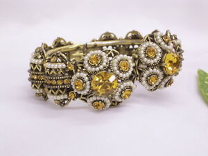 【送料無料】ジュエリー・アクセサリー ホリクラフトブレスレットジュエリーコスチュームビンテージhollycraft bracelet costume bijoux signe date 1954 vintage