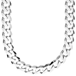 【貨物輸送無料】宝飾品・付属品 スターリングシルバーグルメチェーンsterling 925 argent gourmette chaine  curb 11粍