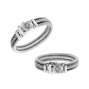 【貨物輸送無料】宝飾品・付属品 シルバースターリングブレスレットユニシルバーargent sterling bracelet avec uni argent ab1120s216糎