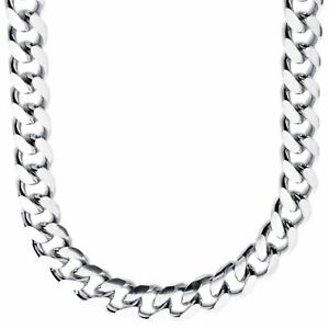 【送料無料】ジュエリー・アクセサリー スターリングシルバーグルメチェーンsterling 925 argent gourmette chaine miami 10mm