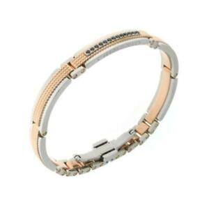 【貨物輸送無料】宝飾品・付属品 ブラッチャレチメントウオモアッチャイオオロローザbracciale chimento uomo 3bx8938ww7205 acciaio oro rosa