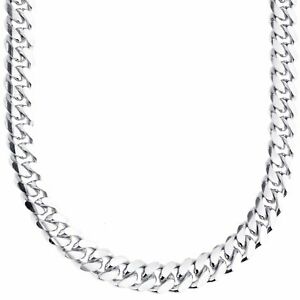 【送料無料】ジュエリー・アクセサリー スターリングシルバーグルメチェーンsterling 925 argent gourmette chaine miami 8mm