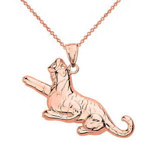 【貨物輸送無料】宝飾品・添え物 タイガーグランドキャットカラーローズ14k or rose portant rugissant tigre grand chat collier