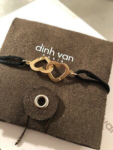 【貨物輸送無料】宝飾品・添え物 ディンヴァンイエローゴールドダブルハートブレスレットbracelet dinh van or jaune r13 double c?ur