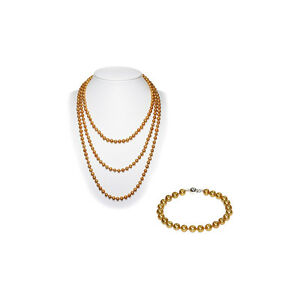 【貨物輸送無料】宝飾品・添え物 ロングネックレスジャンパーブレスレットparure femme long collier sautoir et bracelet perles de culture deau douce d