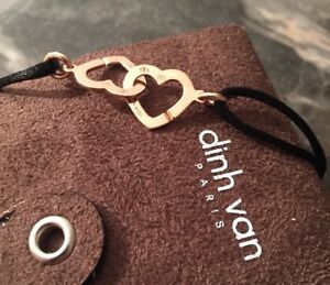 【貨物輸送無料】宝飾品・添え物 ディンヴァンローズダブルハートブレスレットbracelet dinh van or rose r13 double c?ur