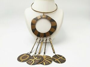 【貨物輸送無料】宝飾品・付属物 ヴィンテージアーティストジュエルネックレスimportant collier bijou dartiste vintage
