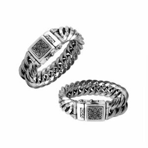 【貨物輸送無料】宝飾品・佩び物 シルバースターリングブレスレットユニシルバーargent sterling bracelet avec uni argent ab1104s191糎