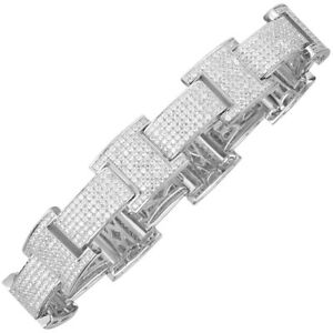 【貨物輸送無料】宝飾品・佩び物 シルバースターリングジルコンブリングブレスレット925 argent sterling zircone bling bracelet