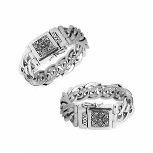 【貨物輸送無料】宝飾品・佩び物 シルバースターリングブレスレットユニシルバーargent sterling bracelet avec uni argent ab1110s216糎