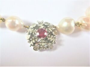 【貨物輸送無料】宝飾品・佩び物 ワイゴールドヴェルシュルネックレスperles pour collier avec weigoldverschlus 585, 42 g